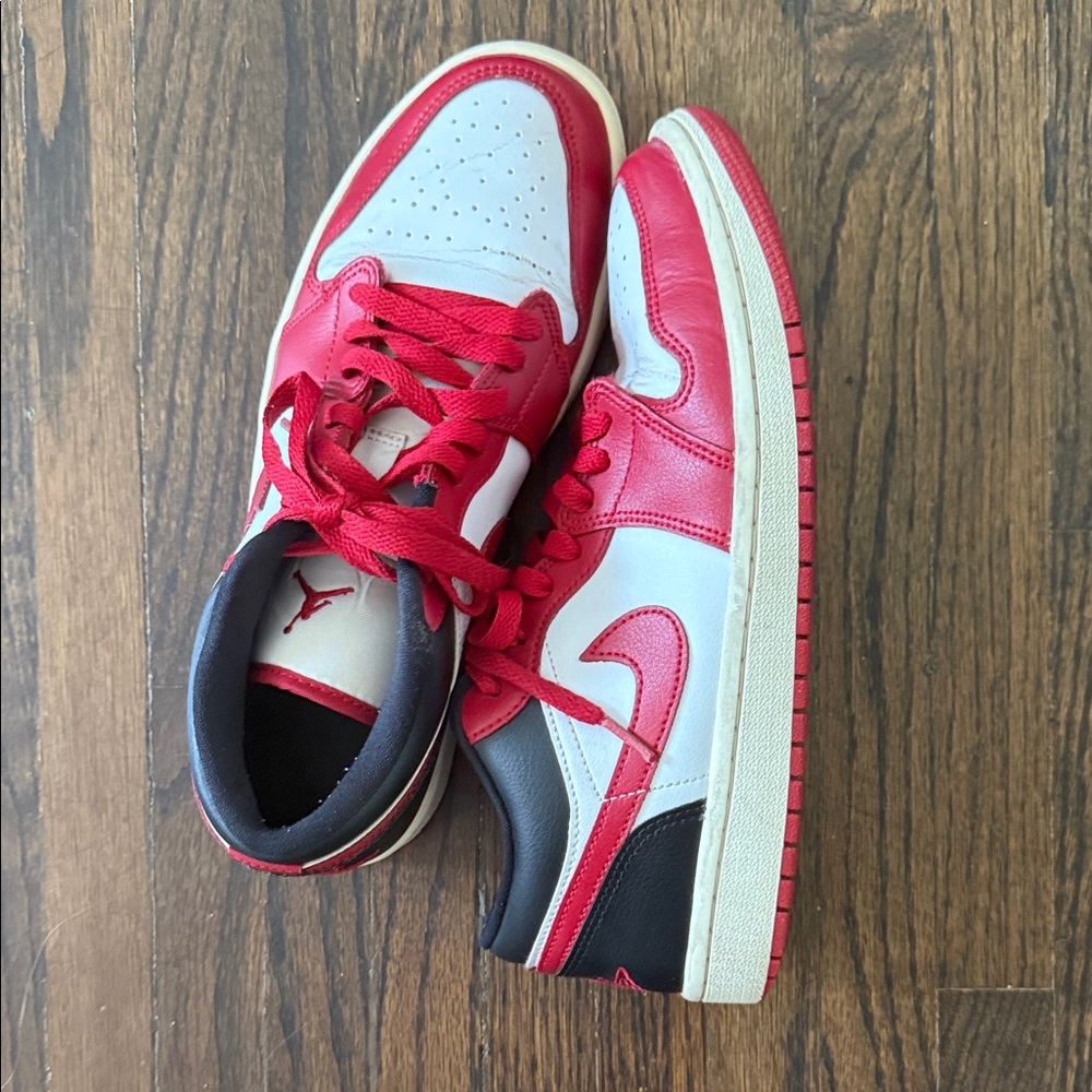 Nike Red & White Low-Top Sneakers